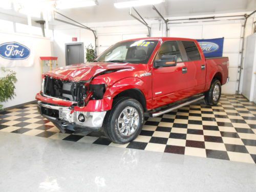 2012 f150 crew cab xlt ecoboost 4x4 no reserve salvage rebuildable damaged
