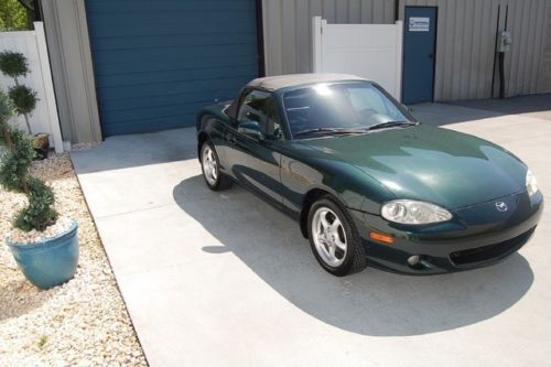 2002 mazda miata 5 speed manual convertible nice local trade green