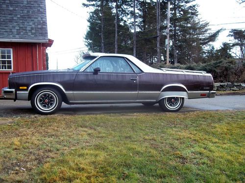 1985 el camino. maroon and silver