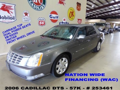 2006 dts,v8,remote start,carriage top,leather,onstar,17in whls,57k,we finance!!