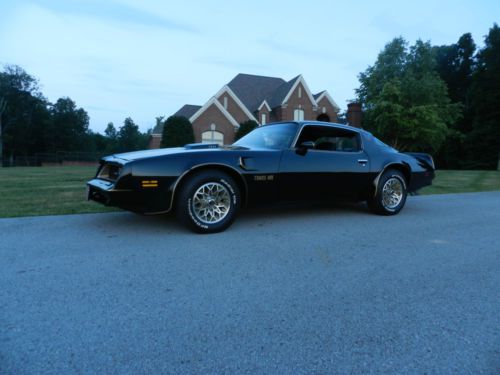 1977 trans am bandit 400 pontiac 4sp w72 black original / se clone 6.6 78 79 70