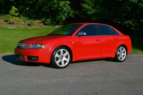 2004 s4 6 speed manual w/navigation 4 door mint condition brilliant red 1 owner