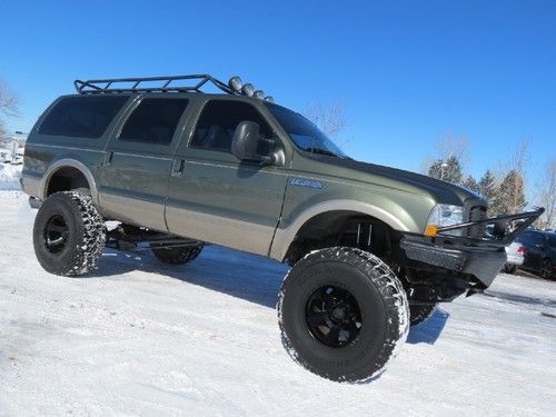 2001 ford excursion limited 4x4 v10 lifted custom monster 40" tires safari huge