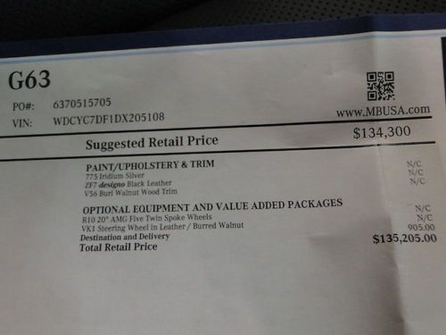 G63 AMG G Class Iridium Silver DESIGNO INTERIOR 20 Inch Wheels NAV Reverse Cam, US $122,980.00, image 43