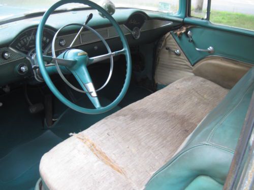 1955 CHEVY BELAIR 2DR HARDTOP ALL ORIGINAL 50K BARN FIND RUNS, image 5