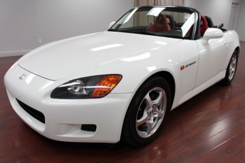 2001 honda s2000 27k white/red clean carfax very rare