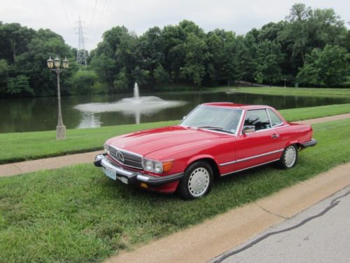 1986 mercedes benz 560 sl red with black, excellent condition, only 36k miles