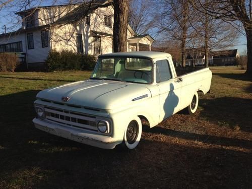 Light green 1961 ford f100 runs great!