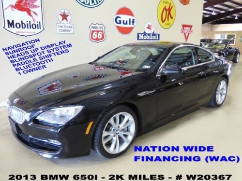 2013 650i coupe,sunroof,hud,nav,side cam,htd/cool lth,19in whls,2k,we finance!!