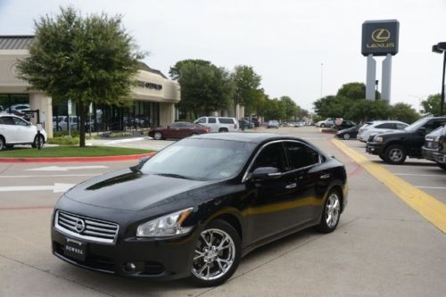 2012 black nissan maxima navi chrome leather pano sunroof cd one owner low miles
