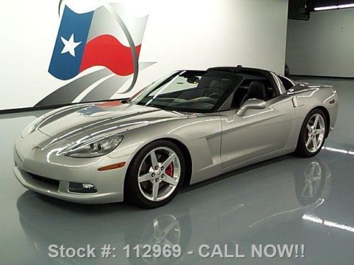 2005 chevy corvette z51 6-speed nav hud htd leather 56k texas direct auto
