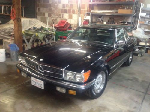 1985 black mercedes benz 500sl european model