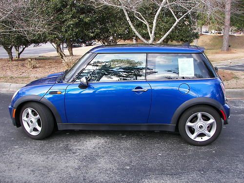 2006 mini, hyper blue, leather seats, sport, premium &amp; cold weather pkgs,+ more