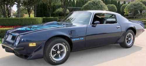 1974 pontiac trans am rare y code 455 blue bird car