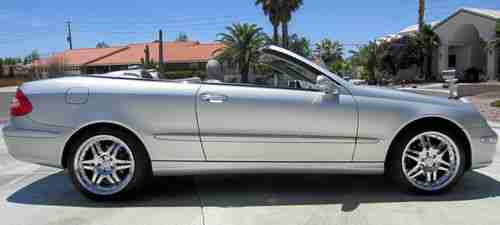 2004 Mercedes-Benz CLK320 Convertible Silver 3.2L grey leather black top loaded, US $13,900.00, image 2