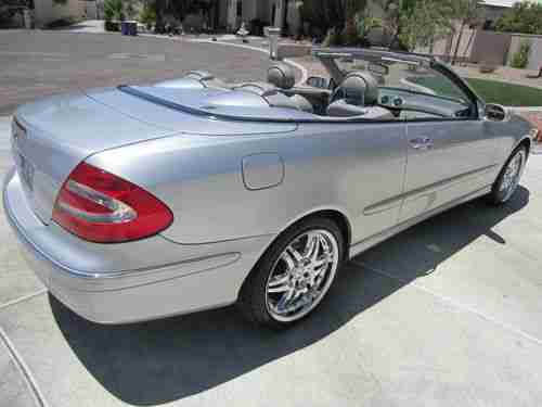 2004 Mercedes-Benz CLK320 Convertible Silver 3.2L grey leather black top loaded, US $13,900.00, image 3