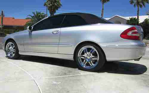 2004 Mercedes-Benz CLK320 Convertible Silver 3.2L grey leather black top loaded, US $13,900.00, image 4