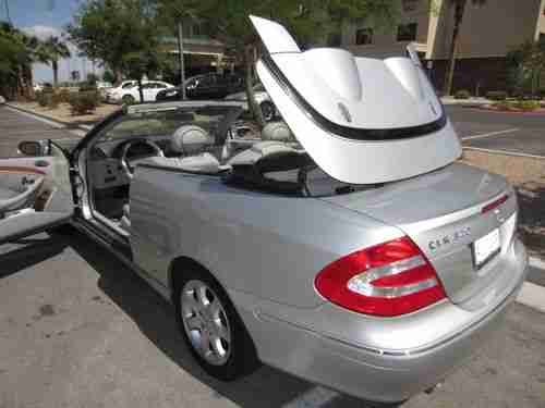 2004 Mercedes-Benz CLK320 Convertible Silver 3.2L grey leather black top loaded, US $13,900.00, image 8