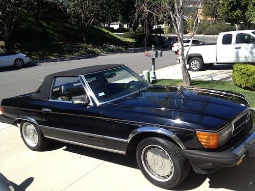 Mercedes benz 380 sl  convertible black