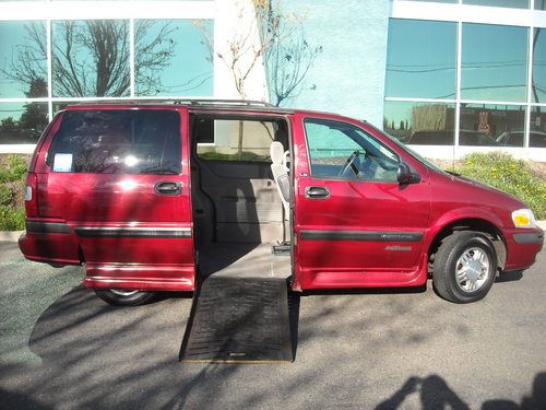 Wheelchair accessible 2003 red chevrolet venture w/ side entry ramp