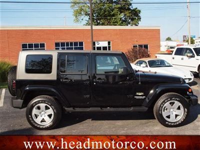 2010 jeep wrangler unlimited sahara low miles 4 dr suv auto gas 3.8l v6 black