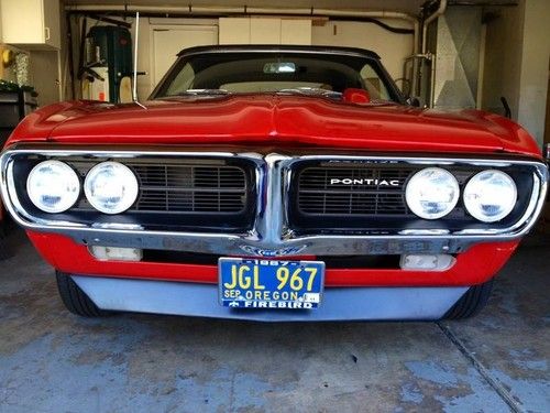 1967 pontiac firebird convertible 4 speed w/ ultra low miles