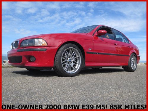 2000 bmw e39 m5! 1-owner all original only 85k miles! rare imola red on caramel!