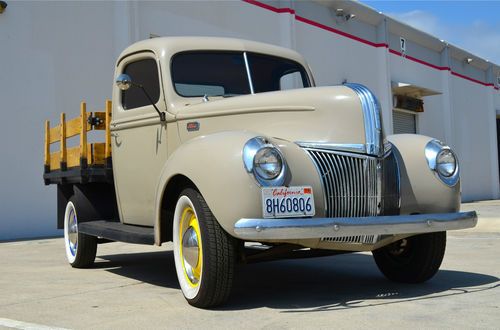 1941 ford flatbed truck '49 merc dressed flathead twin stombergs overdrive discs