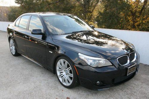 08 550i sedan black blk leather navigation gps sport v8 automatic 39k miles tx