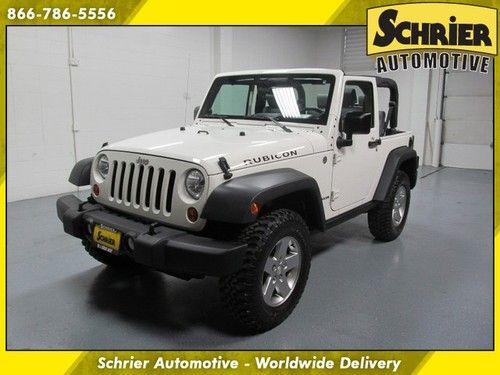 2010 jeep wrangler rubicon 4x4 white leather satellite radio aux manual 4wd