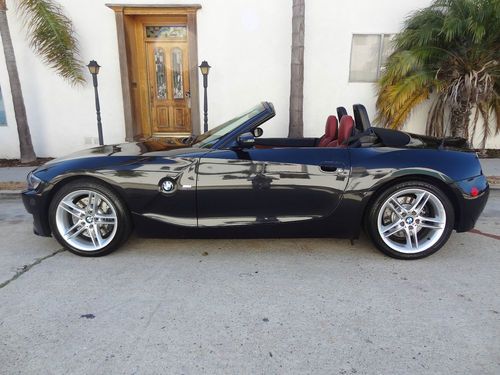 2006 bmw z4 m roadster black/red 6 speed low miles