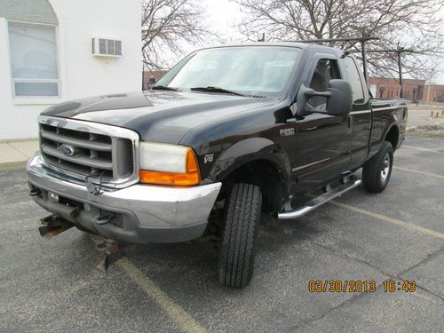 2001 ford f-250 super duty xlt extended cab short bed pickup 4-door 6.8l v plow