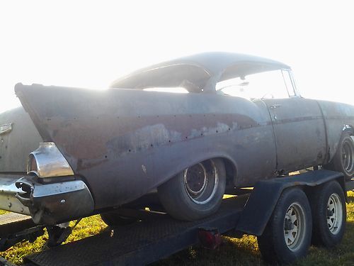 1957 chevrolet belair 283 powerpac 2 door hardtop great project chevy bel air