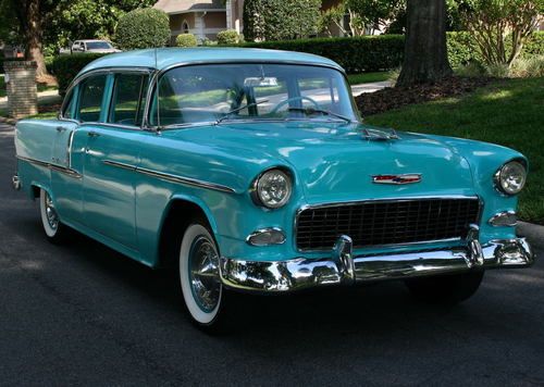 Beautiful restored florida car  - 1955 chevrolet bel air sedan