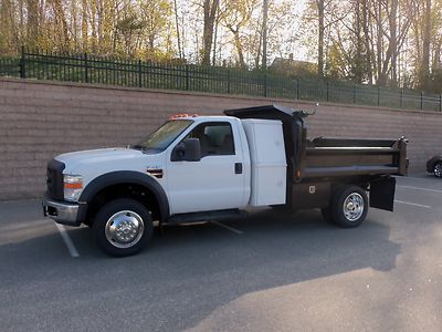 2008 ford f-450 l-pack dump truck diesel ata/c 4wd 38k 1 owner clean carfax warr