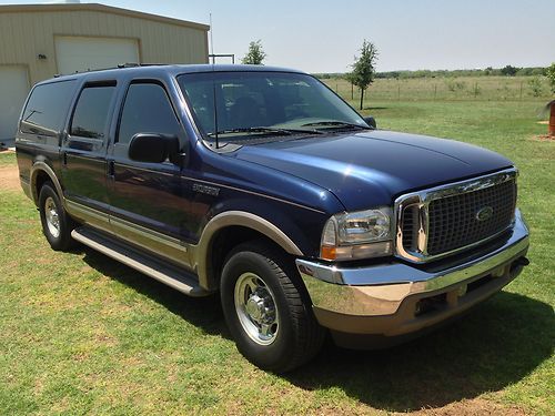 2002 ford excursion diesel 2wd powerstroke 7.3 limited leather video new tires