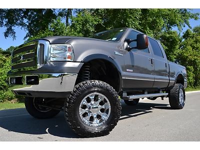 2005 ford f-250 crew cab lariat fx4 diesel lift wheels low miles