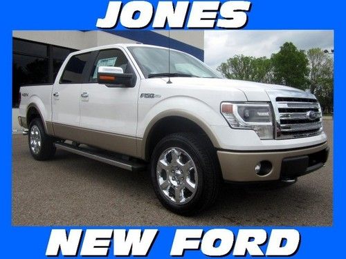 New 2013 ford f-150 supercrew lariat msrp $51915 white platinum metallic