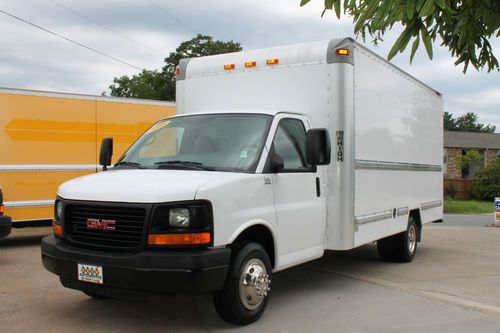 2008 gmc 3500 savana  box truck cube van near harrisburg,pa new white paint!!