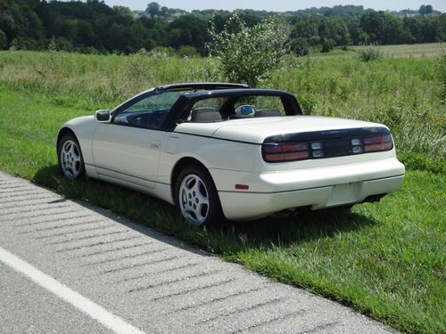 1994 nissan 300zx base convertible 2-door 3.0l glacier white black top automatic