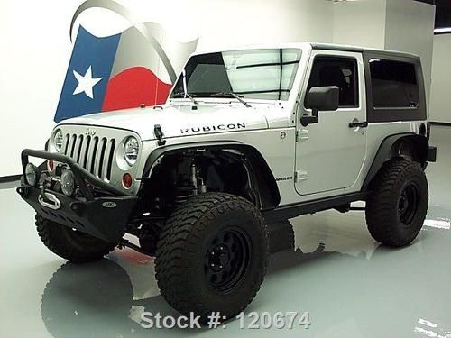 2012 jeep wrangler rubicon hard top 4x4 lift 6-spd 26k texas direct auto