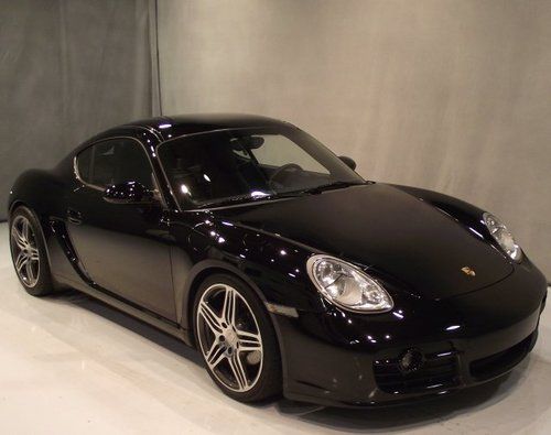 2008 08 porsche cayman s coupe black/black 29k mi 2owner cleancarfax 6spd manual