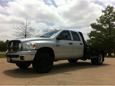 2008 ram 3500 flat bed dually cummins diesel manual 6 speed 4wd no reserve!