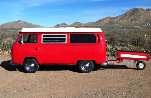1969 vw bus with allstate/sears one wheel trailer