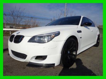 2009 bmw m5 e60 smg fully loaded rear shades radar rebuilt salvage rebuildable!!
