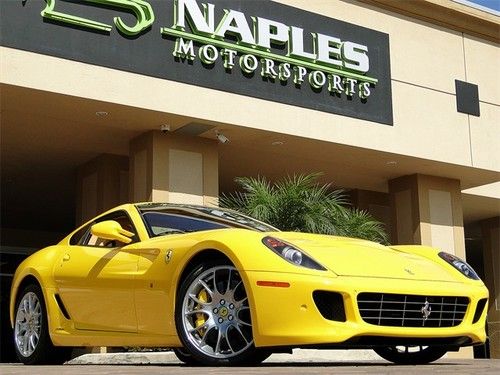 2008 ferrari 599 gtb f1 giallo modena, carbon fiber driving zone, shields