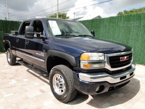 2006 gmc sierra 2500 slt 1 owner crew cab 4x4 6.6l v8 diesel lthr more! automati