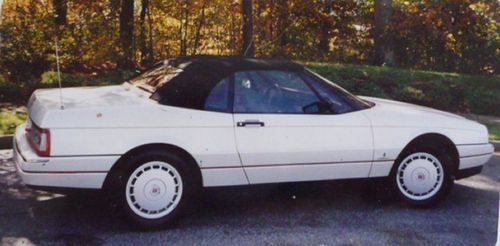 NO RESERVE - 1990 Caddy Allante Convertible, 108k, Pearl White, Black Leather, image 3