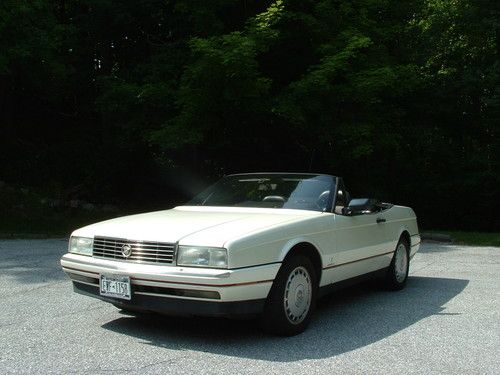 NO RESERVE - 1990 Caddy Allante Convertible, 108k, Pearl White, Black Leather, image 5