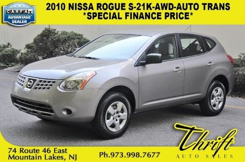 2010 nissa rogue s-21k-awd-cloth interior-auto trans-special finance price